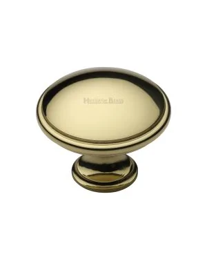Heritage Brass Cabinet Knob Domed Design 38mm Polished Brass finish