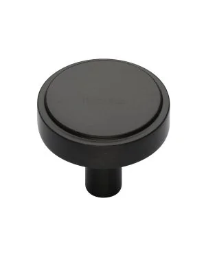 Heritage Brass Cabinet Knob Stepped Disc Design 38mm Matt Bronze finish