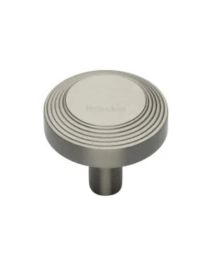 Heritage Brass Cabinet Knob Ridge Design 32mm Satin Nickel finishUK Registered Design Number 6194410