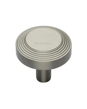 Heritage Brass Cabinet Knob Ridge Design 38mm Satin Nickel finishUK Registered Design Number 6194410