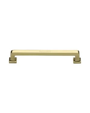 Heritage Brass Cabinet Pull Square Vintage Design 152mm CTC Polished Brass Finish