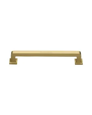 Heritage Brass Cabinet Pull Square Vintage Design 152mm CTC Satin Brass Finish