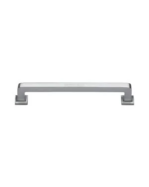 Heritage Brass Cabinet Pull Square Vintage Design 152mm CTC Satin Chrome Finish