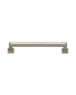 Heritage Brass Cabinet Pull Square Vintage Design 152mm CTC Satin Nickel Finish