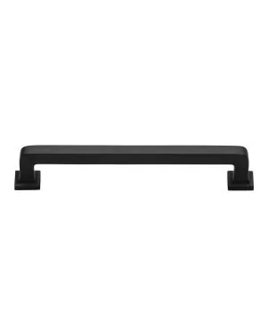Heritage Brass Cabinet Pull Square Vintage Design 203mm CTC Matt Black Finish