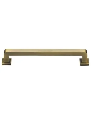 Heritage Brass Cabinet Pull Square Vintage Design 254mm CTC Antique Brass Finish