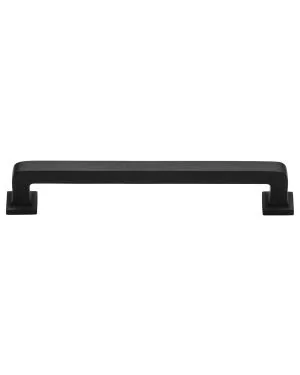 Heritage Brass Cabinet Pull Square Vintage Design 254mm CTC Matt Black Finish
