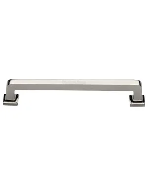 Heritage Brass Cabinet Pull Square Vintage Design 254mm CTC Polished Nickel Finish