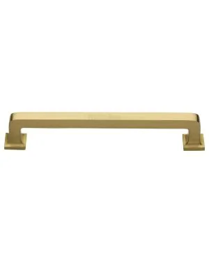 Heritage Brass Cabinet Pull Square Vintage Design 254mm CTC Satin Brass Finish