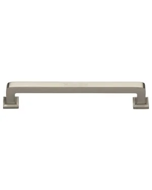 Heritage Brass Cabinet Pull Square Vintage Design 254mm CTC Satin Nickel Finish