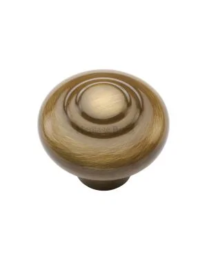 Heritage Brass Cabinet Knob Round Bead Design 32mm Antique finish