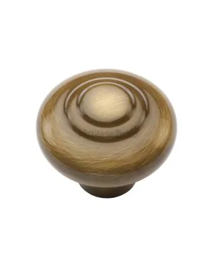 Heritage Brass Cabinet Knob Round Bead Design 38mm Antique finish