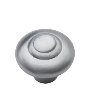 Heritage Brass Cabinet Knob Round Bead Design 38mm Satin Chrome finish