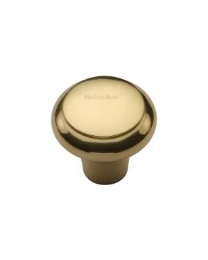 Heritage Brass Cabinet Knob Edge Design 32mm Polished Brass finish
