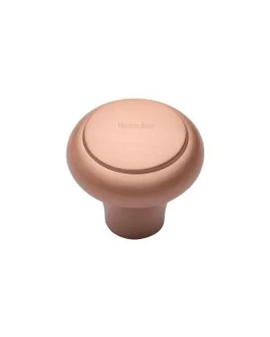 Heritage Brass Cabinet Knob Edge Design 32mm Satin Rose Gold finish