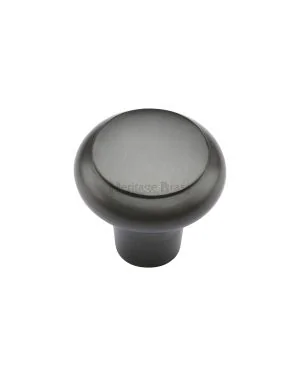Heritage Brass Cabinet Knob Edge Design 38mm Matt Bronze finish