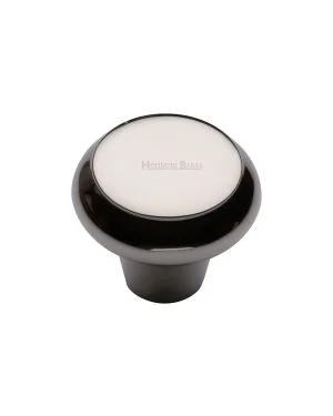 Heritage Brass Cabinet Knob Edge Design 38mm Polished Nickel finish