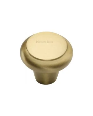 Heritage Brass Cabinet Knob Edge Design 38mm Satin Brass finish