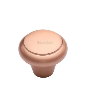 Heritage Brass Cabinet Knob Edge Design 38mm Satin Rose Gold finish