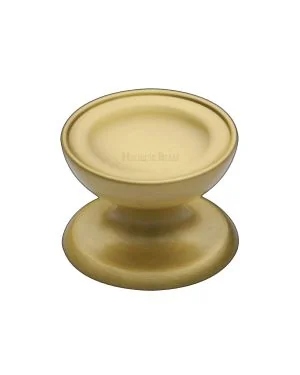 Heritage Brass Cabinet Knob Surrey Design 32mm Satin Brass finish