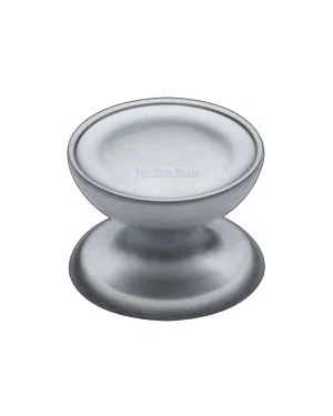 Heritage Brass Cabinet Knob Surrey Design 32mm Satin Chrome finish