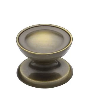 Heritage Brass Cabinet Knob Surrey Design 38mm Antique Brass finish