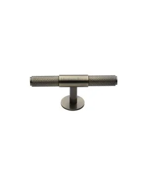 Heritage Brass Cabinet Knob Knurled Fountain Design 60mm Antique Brass finish
