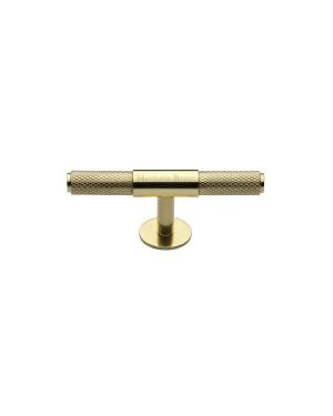 Heritage Brass Cabinet Knob Knurled Fountain Design 60mm Polished Brass finish