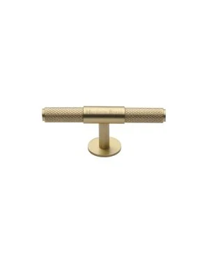 Heritage Brass Cabinet Knob Knurled Fountain Design 60mm Satin Brass finish