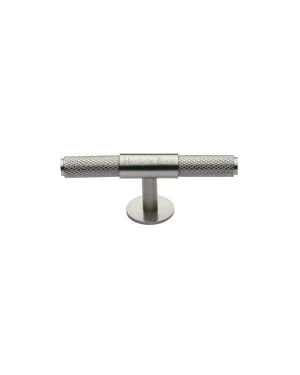 Heritage Brass Cabinet Knob Knurled Fountain Design 60mm Satin Nickel finish