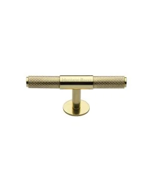 Heritage Brass Cabinet Knob Knurled Fountain Design 90mm Polished Brass finish