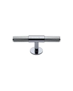 Heritage Brass Cabinet Knob Knurled Fountain Design 90mm Polished Chrome finish