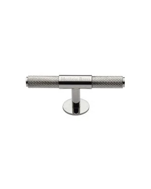Heritage Brass Cabinet Knob Knurled Fountain Design 90mm Polished Nickel finish