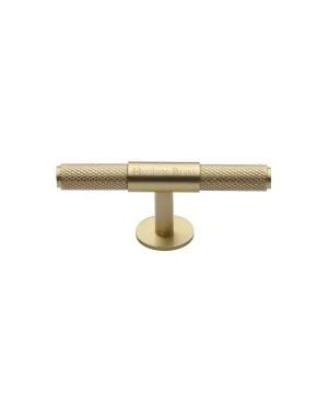 Heritage Brass Cabinet Knob Knurled Fountain Design 90mm Satin Brass finish