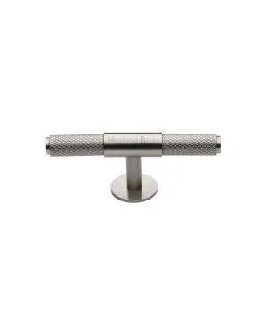 Heritage Brass Cabinet Knob Knurled Fountain Design 90mm Satin Nickel finish