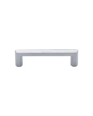 Heritage Brass Cabinet Pull Hex Profile Design 102mm CTC Satin Chrome Finish