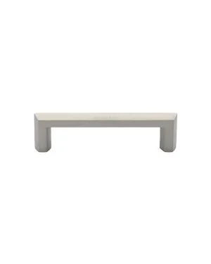 Heritage Brass Cabinet Pull Hex Profile Design 102mm CTC Satin Nickel Finish
