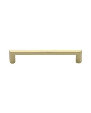 Heritage Brass Cabinet Pull Hex Profile Design 152mm CTC Polished Brass Finish