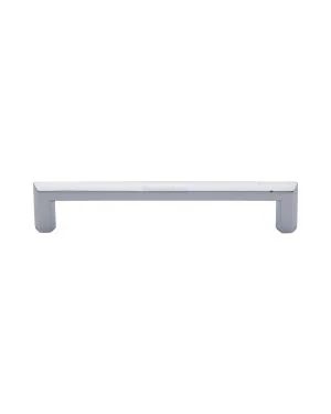 Heritage Brass Cabinet Pull Hex Profile Design 152mm CTC Polished Chrome Finish