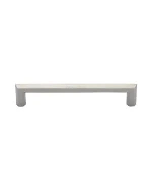 Heritage Brass Cabinet Pull Hex Profile Design 152mm CTC Polished Nickel Finish