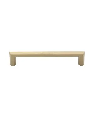 Heritage Brass Cabinet Pull Hex Profile Design 152mm CTC Satin Brass Finish