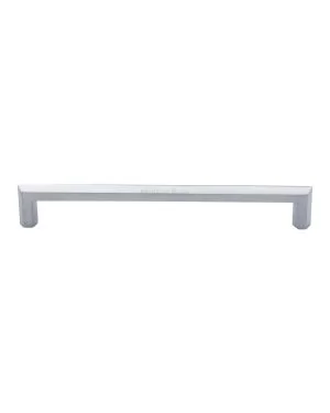 Heritage Brass Cabinet Pull Hex Profile Design 203mm CTC Satin Chrome Finish