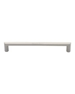Heritage Brass Cabinet Pull Hex Profile Design 203mm CTC Satin Nickel Finish