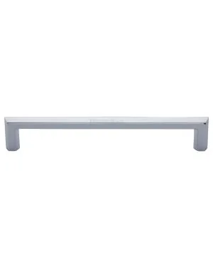 Heritage Brass Cabinet Pull Hex Profile Design 254mm CTC Polished Chrome Finish