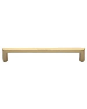 Heritage Brass Cabinet Pull Hex Profile Design 254mm CTC Satin Brass Finish