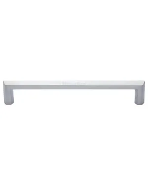 Heritage Brass Cabinet Pull Hex Profile Design 254mm CTC Satin Chrome Finish