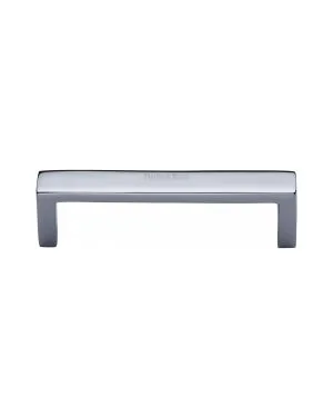 Heritage Brass Cabinet Pull Wide Metro Design 101mm CTC Polished Chrome Finish