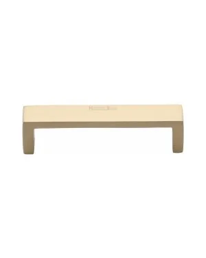 Heritage Brass Cabinet Pull Wide Metro Design 101mm CTC Satin Brass Finish