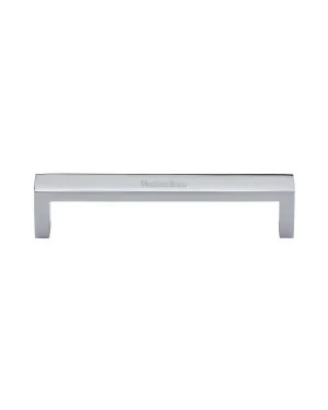 Heritage Brass Cabinet Pull Wide Metro Design 128mm CTC Polished Chrome Finish