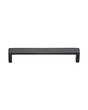 Heritage Brass Cabinet Pull Wide Metro Design 160mm CTC Matt Black Finish